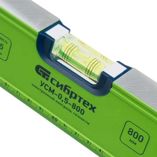 Уровень алюминиевый УСМ-0,5-800, фрезерованный, 3 глазка, магнитный, рукоятки, 800 мм Сибртех фото 4