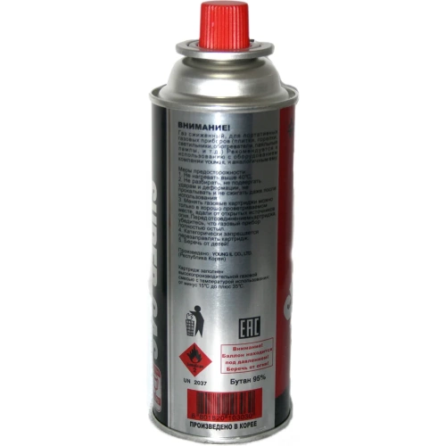 Газовый баллон SUPER GAS набор 8 шт., для портативных газовых приборов, всесезонный, цанговый, пр-во Ю.Корея, арт. 2711139708 фото 5