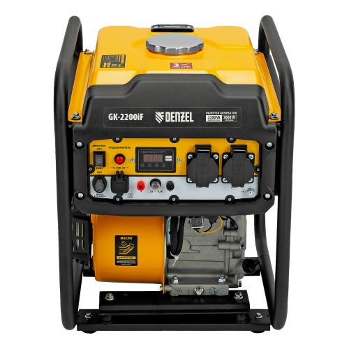 Генератор инверторный GK-2200iF, 2,2 кВт, 230 В, ручной старт DENZEL фото 4