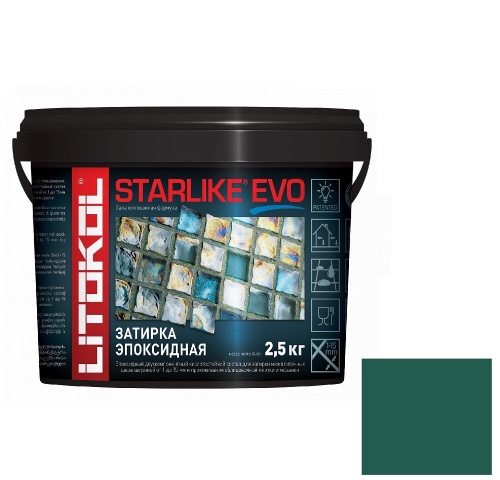 Затирка эпоксидная для швов Litokol Starlike Evo S.430 Verde Pino 2,5 кг