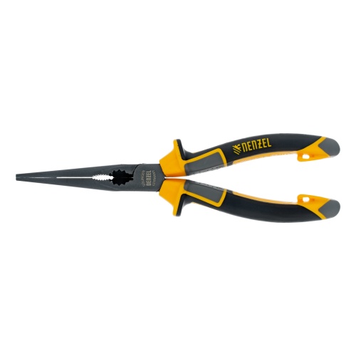 Длинногубцы прямые 205 мм, трехкомпонентные рукоятки Denzel фото 3