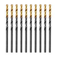 Сверло по металлу, 2,5 мм, HSS-Tin, Golden Tip, 10 шт. Denzel