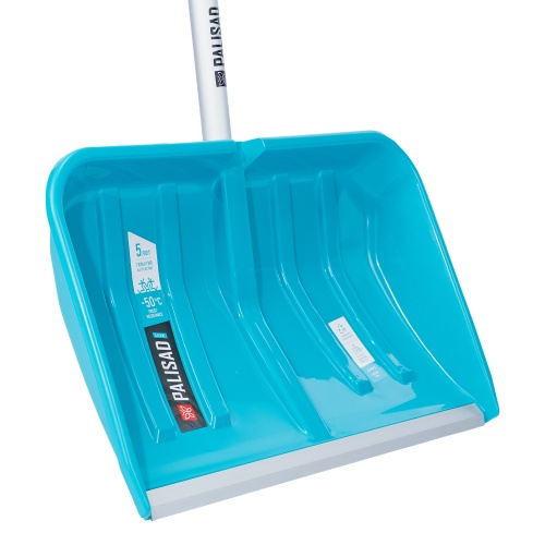 Лопата-скрепер для уборки снега, полипропилен, 550х340х1450 мм, алюминиевый черенок, ПВХ, LUXE Palisad фото 4