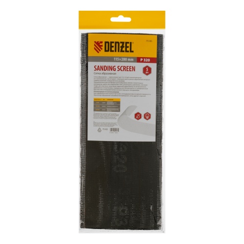 Сетка абразивная, P 320, 115 х 280 мм, 5 шт Denzel фото 3