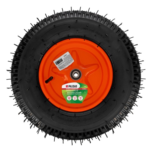 Колесо пневматическое усиленное, шина 8PR, 4.00-8 D400 мм, внутренний диаметр подшипника 12 мм, длина оси 90 мм Palisad фото 4 Колесо пневматическое усиленное, шина 8PR, 4.00-8 D400 мм, внутренний диаметр подшипника 12 мм, длина оси 90 мм Palisad фото 4