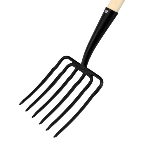 Вилы 6 - и рогие, копальные, 195х220х1320 мм, кованые, деревянный черенок, Арти, фото 3