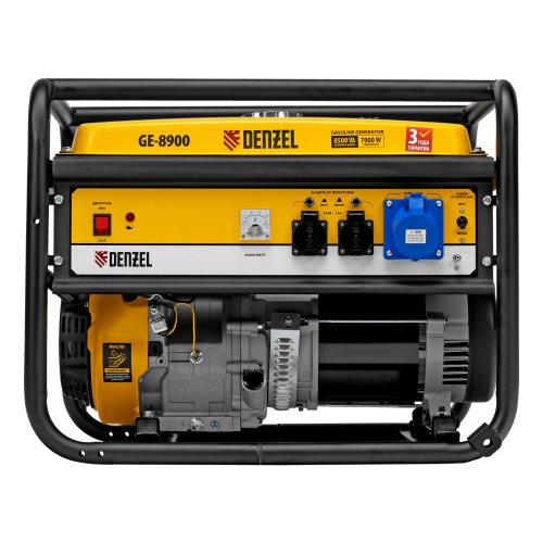Генератор бензиновый GE 8900, 8.5 кВт, 220 В/50 Гц, 25 л, ручной старт Denzel фото 3 Генератор бензиновый GE 8900, 8.5 кВт, 220 В/50 Гц, 25 л, ручной старт Denzel фото 3