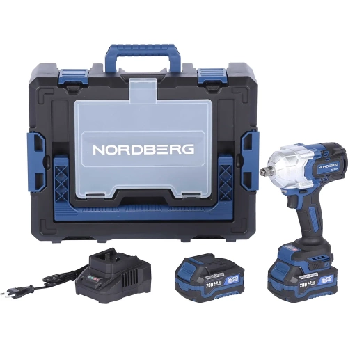 Аккумуляторный гайковерт NORDBERG 1/2", 21В, 1000 Нм с двумя 4A акк. и зар. уст-вом 1,8A, в кейсе NE808K фото 5 Аккумуляторный гайковерт NORDBERG 1/2", 21В, 1000 Нм с двумя 4A акк. и зар. уст-вом 1,8A, в кейсе NE808K фото 5