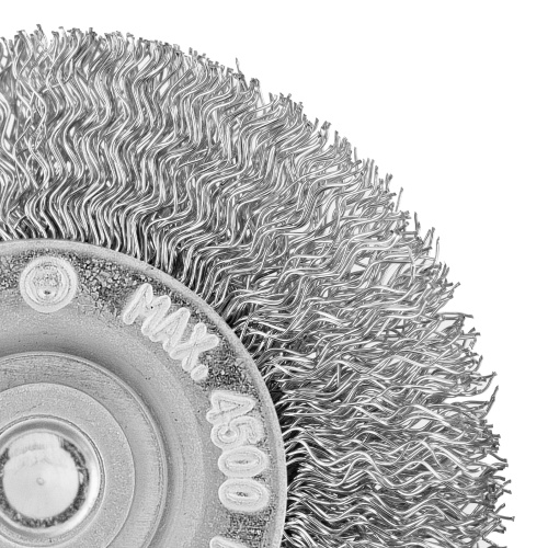 Щетка для дрели, 60 мм, плоская со шпилькой, витая проволока Сибртех фото 4
