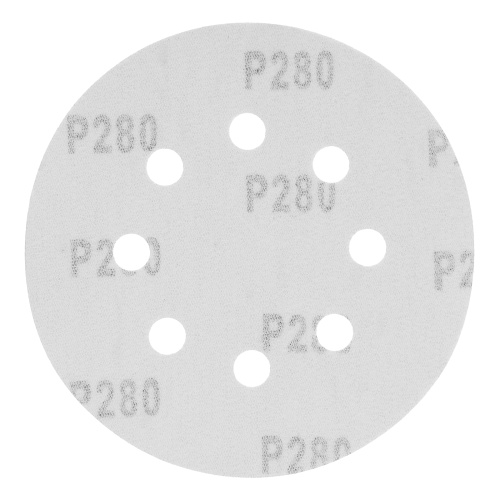 Круг абразивный на ворсовой подложке под "липучку", перфорированный, P 280, 125 мм, 5 шт Matrix фото 2
