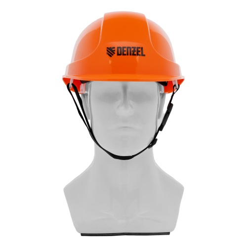 Каска защитная ударопрочная, ABS/PC, плавная регулировка, модель «Форвард» (К-05)оранж. Denzel фото 2
