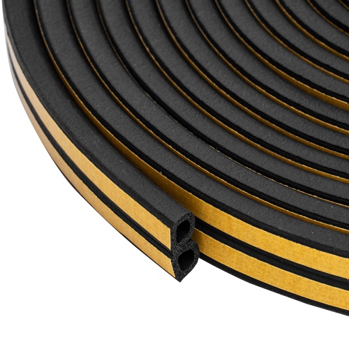 Уплотнитель резиновый, 12 м, профиль "D", черный Сибртех фото 3 Уплотнитель резиновый, 12 м, профиль "D", черный Сибртех фото 3