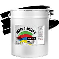 Эмаль Super Okraska ПФ-115 черная глянцевая 20 кг