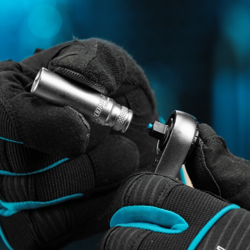 Ключ-трещотка 1/4", CrV, 120 зубьев, с быстрым сбросом, цельнометаллический, хром Gross фото 9