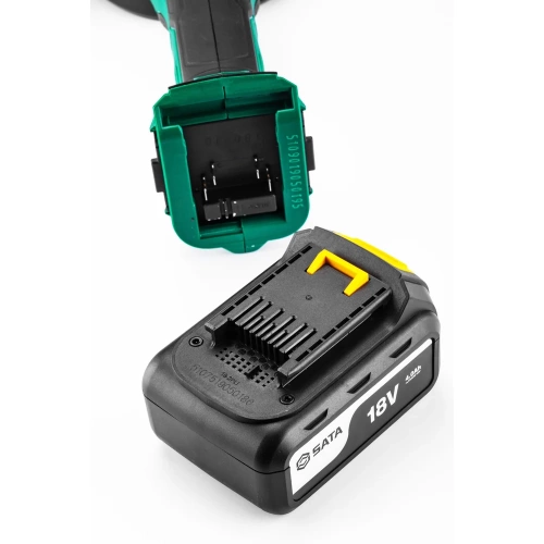 Аккумуляторная бесщёточная угловая шлифмашина 18V 5" Sata SC51090 фото 9