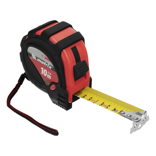 Рулетка Status Magnet 3 fixations,10 м х 32 мм,обрезиненный корпус,зацеп с магнитом Matrix фото 3