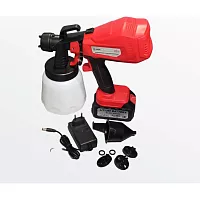 Аккумуляторный краскопульт AktiTool ST-1836L сопла 1.5/1.8/2.0/2.5 мм, нижн. бачок 1.0 л, 20V, 4000 mAh ST-18364000