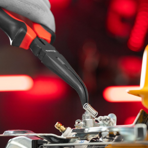 Длинногубцы изогнутые Black Nickel, 200 мм, двухкомпонентные рукоятки Matrix фото 9