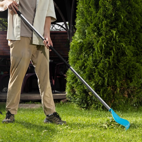 Грабли веерные пластиковые, 485 мм, 23 плоских зуба, усиленные, Luxe, Palisad фото 6