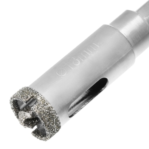Сверло алмазное по керамограниту, 18 х 67 мм, трехгранный хвостовик Matrix фото 5
