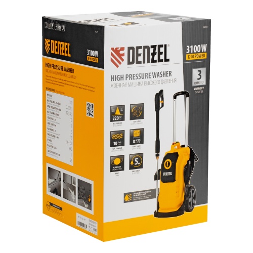 Моечная машина высокого давления K 90 Power, 3100 Вт, 220 бар, 600 л/ч, асинх. двиг.// Denzel фото 7
