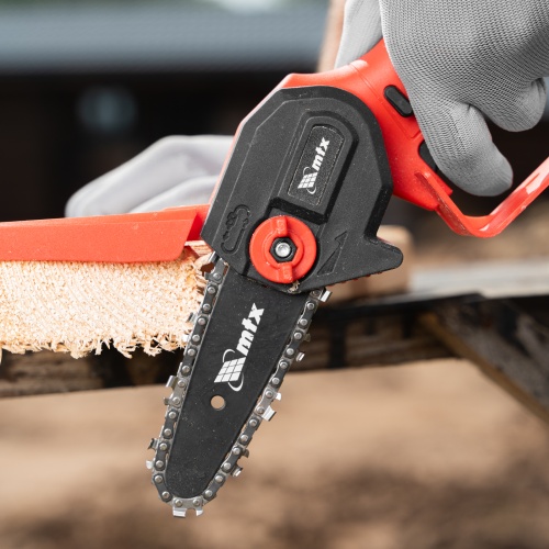 Цепная мини-пила аккумуляторная, MCS-100, шина 100 мм, Li-Ion, 20 В MTX фото 42