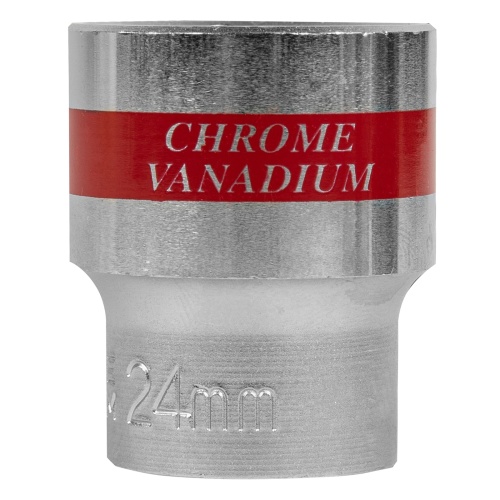 Головка торцевая, 24 мм, шестигранная, CrV, под квадрат 1/2, хромированная Matrix фото 3