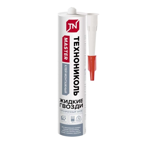 Клей ТЕХНОНИКОЛЬ MASTER универсальный акриловый "Прозрачный шов" 280 мл, 12 шт