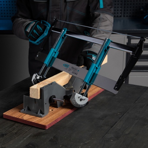 Стусло прецизионное, двухплоскостное, пила 600 мм, две прижимные струбцины, ограничительный упор Gross фото 22