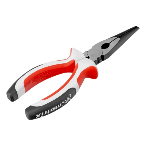 Длинногубцы прямые Premium, 180 мм, трехкомпонентные рукоятки Matrix фото 2