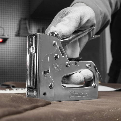 Мебельный металлический регулируемый степлер тип скобы 53, 6-14 мм MATRIX PROFESSIONAL 40913 фото 6