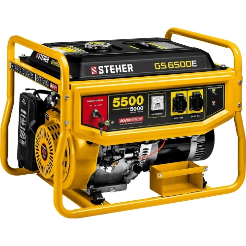 Бензиновый генератор STEHER с электростартером GS-6500Е Бензиновый генератор STEHER с электростартером GS-6500Е
