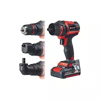 Дрель аккумуляторная Einhell PXC TE-CD 18/45 Li, 18В, 45Нм, Quick-патрон, 2 насадки, 1x2,5Ач, набор оснастки 22пр, кейс E-Bo 4513990