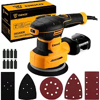 Эксцентриковая машина DEKO DKS400W,  (3 в 1) со сменными подошвами, 400Вт 085-1058