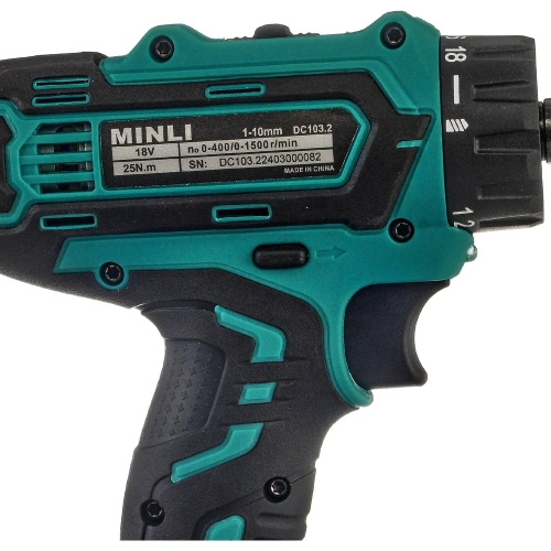 Аккумуляторная дрель-шуруповерт MINLI 10mm 25N.m Li-ion 18Vx2 DC103.2-2.0A фото 8