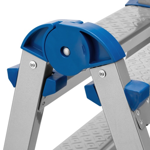 Стремянка двухсторонняя 3 ступени, сталь профиль, стальные ступени, Сибртех фото 5