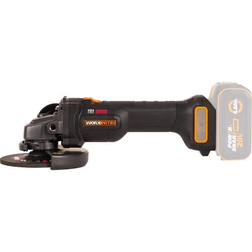 Угловая шлифмашина бесщёточная аккумуляторная WORX 125мм, 20В, без АКБ и ЗУ WX814.9 фото 11