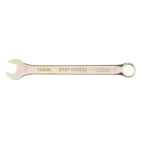 Ключ комбинированный, 11 мм, желтый цинк Сибртех фото 2