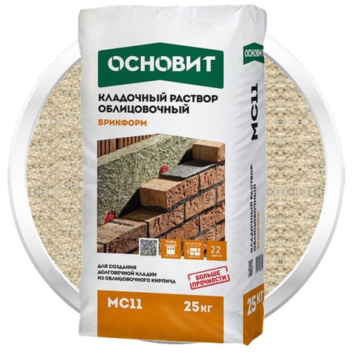 Раствор кладочный Основит Брикформ МС11 светло-бежевый 25 кг