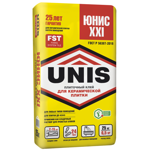 Клей для плитки Unis ХХI 25 кг