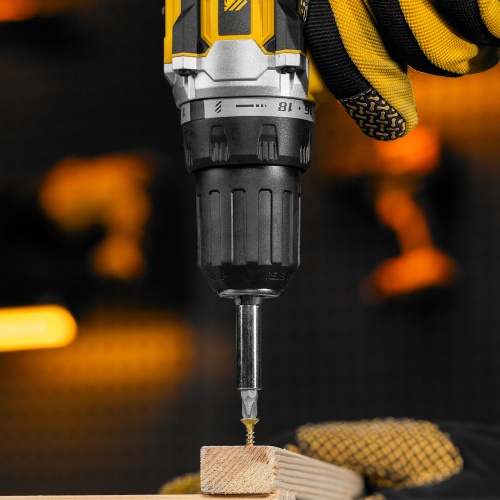 Дрель-шуруповерт аккумуляторная, бесщет. BLDL-18-0 Li-Ion, 18 В Denzel фото 20