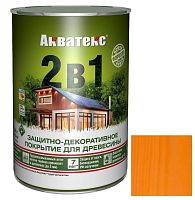 Покрытие алкидное защитно-декоративное для древесины Акватекс 2 в 1 полуматовое Орегон 0,8 л