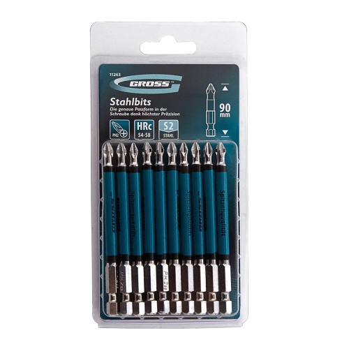 Бита PH2 х 90, сталь S2, 10 шт. Gross фото 4