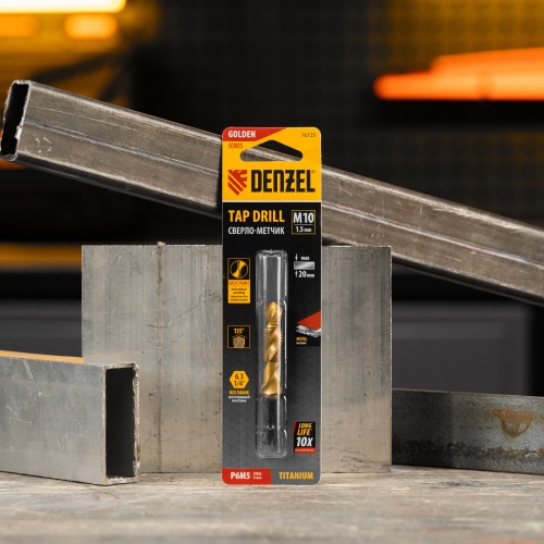 Сверло-метчик М10 х 1,5 мм, Р6М5// Denzel фото 7
