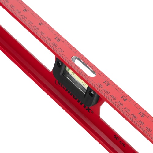 Уровень алюминиевый "Рельс", 600 мм, 3 глазка, усиленный Matrix фото 9