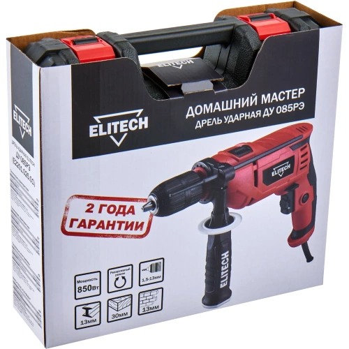 Ударная дрель Elitech ДУ 085РЭ (850Вт, БЗП 13мм) ДМ 204025 фото 10 Ударная дрель Elitech ДУ 085РЭ (850Вт, БЗП 13мм) ДМ 204025 фото 10