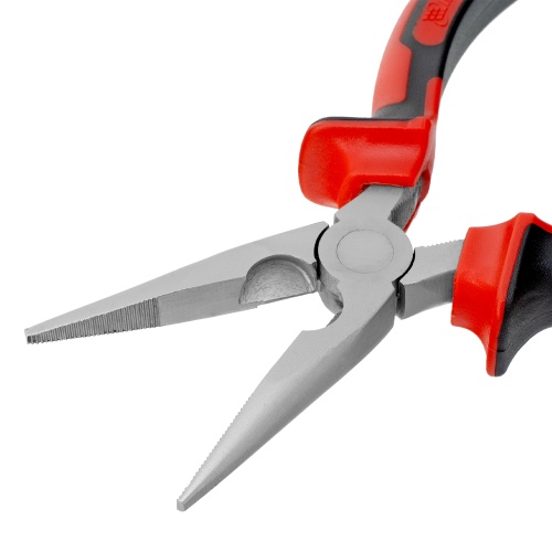 Длинногубцы прямые Nickel, 160 мм, никелированные, двухкомпонентные рукоятки Matrix фото 4