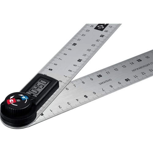 Профессиональный электронный транспортир-угломер ЗУБР 300 мм 34296 фото 4 Профессиональный электронный транспортир-угломер ЗУБР 300 мм 34296 фото 4