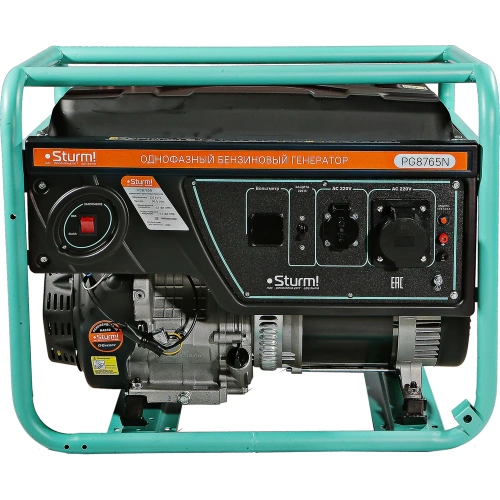 Бензогенератор Sturm 6500 ВА, AVR (Авто. Рег.Напр.), ручной старт, 73 кг, бак 25 л PG8765N фото 8