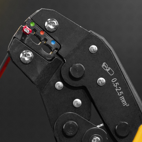 Клещи для обжима изолир. наконечников НКИ и НВИ, разъемов РПИ, гильз ГСИ, 0,5 - 2,5 мм2 Denzel фото 11